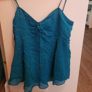 Peplum silk top
